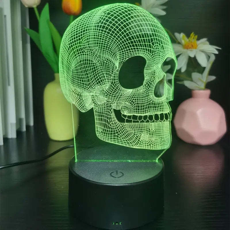 3D Small Skull Night Lamp