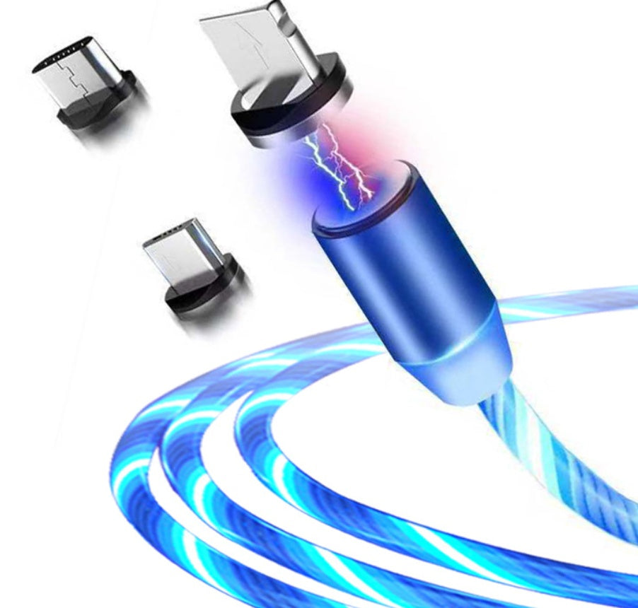 Flowing Light Magnetic Charging Cable for Iphone Android Type-c