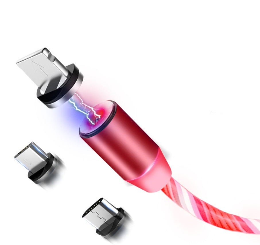 Flowing Light Magnetic Charging Cable for Iphone Android Type-c