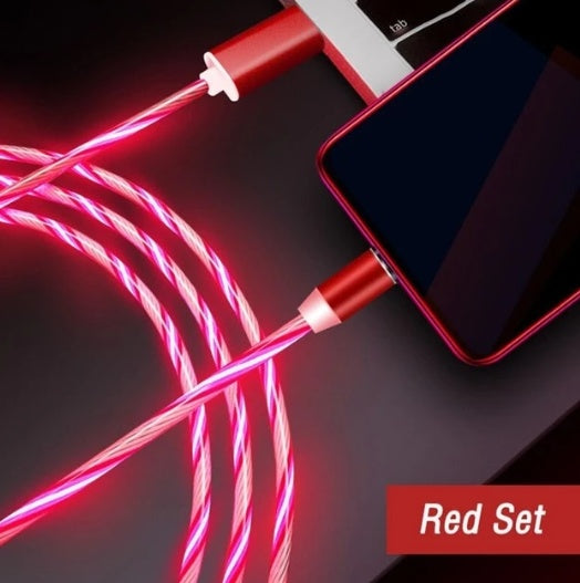 Flowing Light Magnetic Charging Cable for Iphone Android Type-c