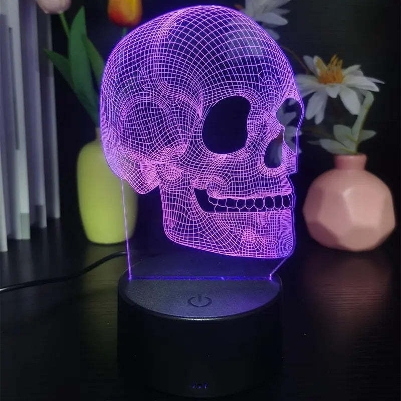 3D Small Skull Night Lamp