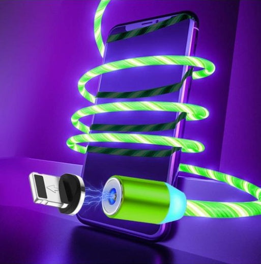 Flowing Light Magnetic Charging Cable for Iphone Android Type-c