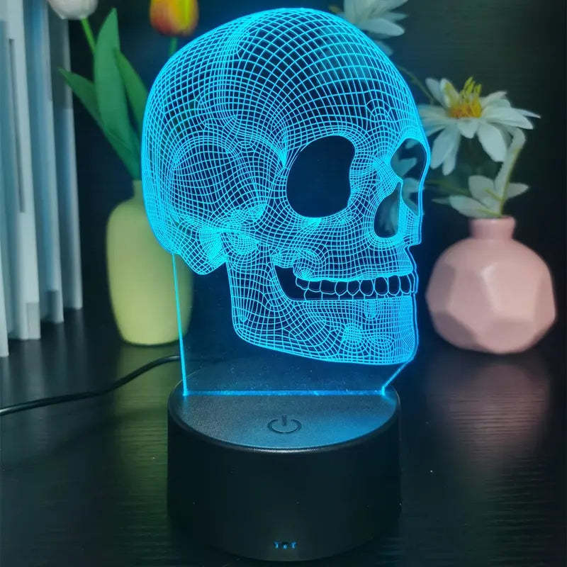 3D Small Skull Night Lamp