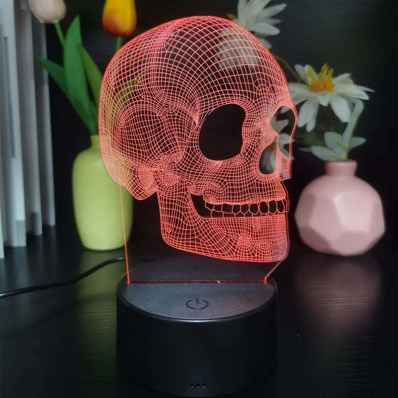 3D Small Skull Night Lamp