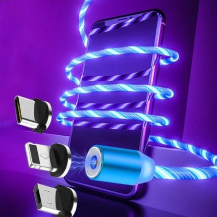 Flowing Light Magnetic Charging Cable for Iphone Android Type-c