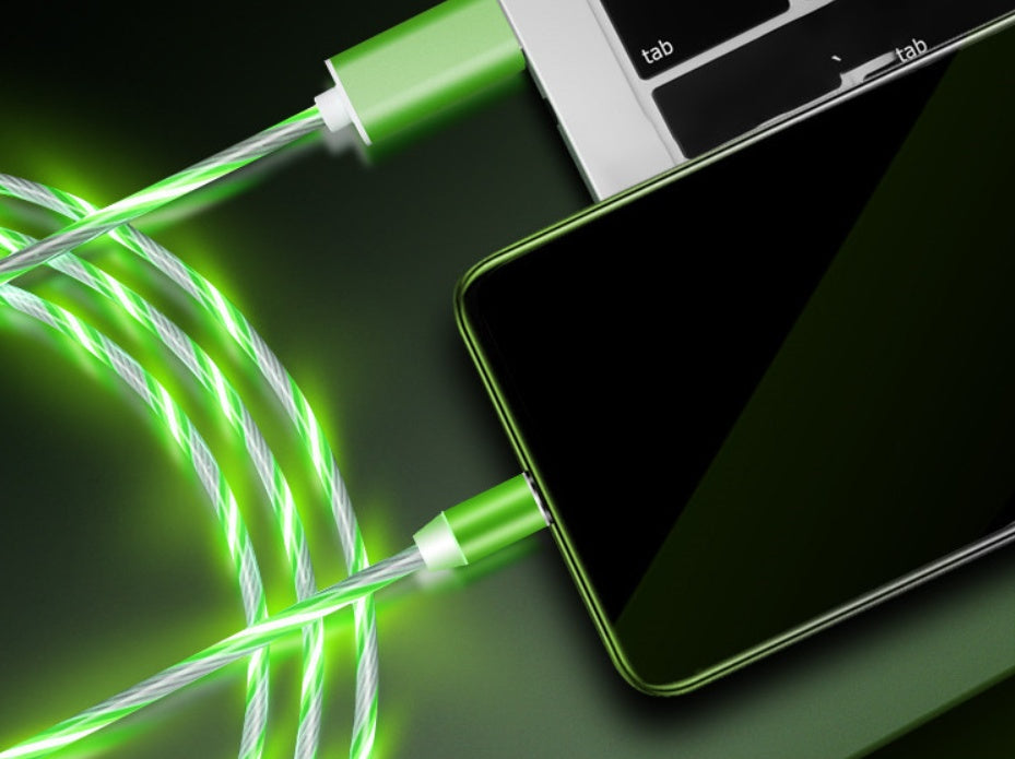 Flowing Light Magnetic Charging Cable for Iphone Android Type-c