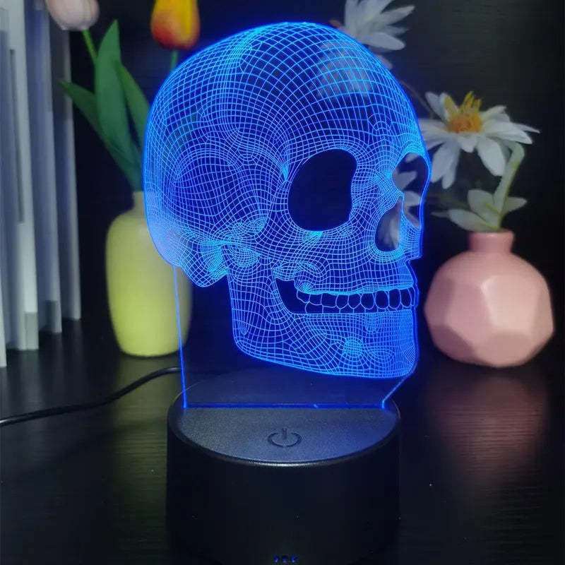 3D Small Skull Night Lamp
